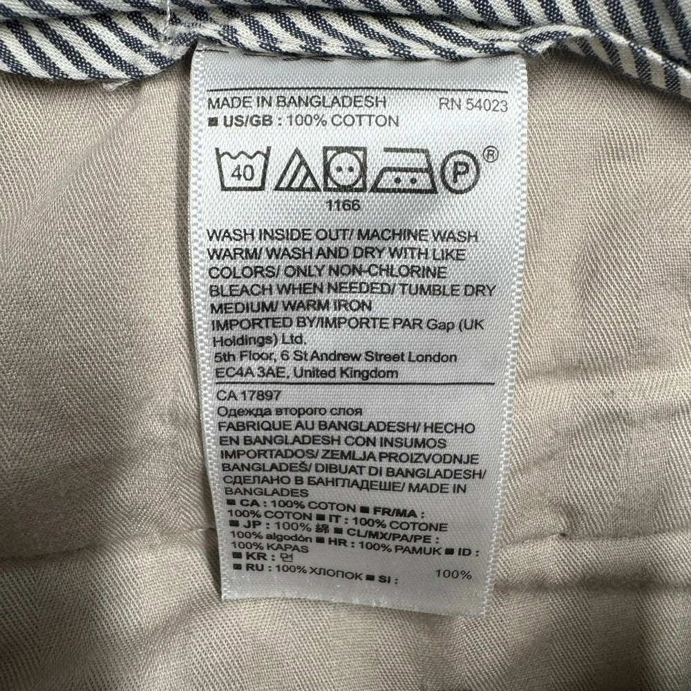 Banana Republic Aiden Chino Casual Pants Gray Men's Size 34x34